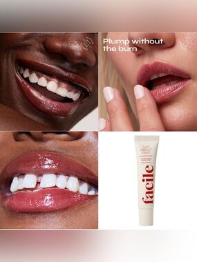 Facile Berry Lip Jelly Tint- lip plumping moisturizer, no burn, peptides, sheer